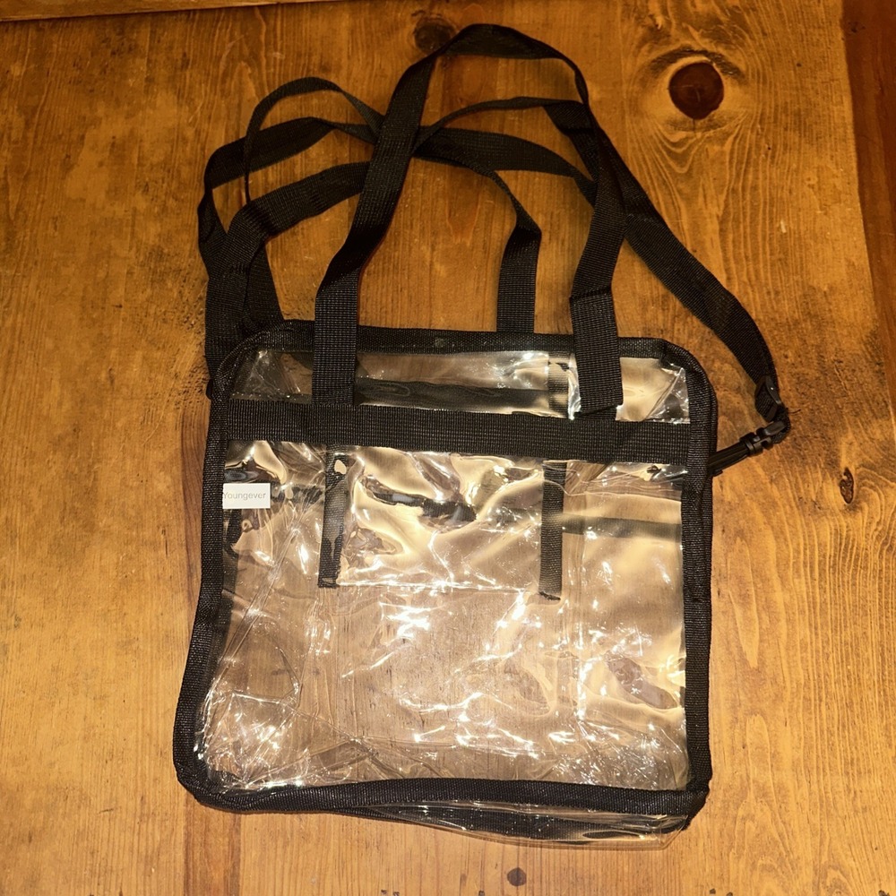 Youngever Clear Stadium Approved Medium PVC Casual Transparent Shoulder Bag